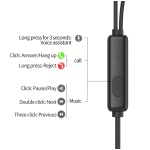 CELEBRAT earphones με μικρόφωνο G13, 3.5mm σύνδεση, Φ10mm, 1.2m, λευκό - Image 3