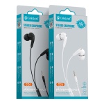 CELEBRAT earphones με μικρόφωνο G26, 3.5mm σύνδεση, Φ10mm, 1.2m, λευκά - Image 3