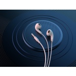 CELEBRAT earphones με μικρόφωνο G27, 3.5mm σύνδεση, Φ14mm, 1.2m, λευκά - Image 2