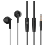 CELEBRAT earphones με μικρόφωνο G34, 3.5mm σύνδεση, 14mm, 1.2m, μαύρα