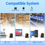 GTCODESTAR επιτραπέζιο barcode scanner GT-8800F, 1D & 2D, ενσύρματο, μαύρο - Image 2