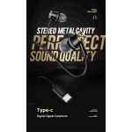 USAMS earphones με μικρόφωνο US-SJ482, USB-C, Φ10mm, 1.2m, πράσινα - Image 2