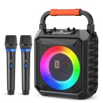 JYX φορητό ηχείο T17-T με 2x μικρόφωνα, 15W, 3000mah, LED, μαύρο