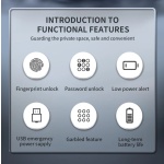 KERONG ηλεκτροπύρος KR-S1030, συνδυασμού & fingerprint, μαύρος - Image 2