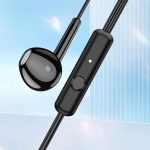 KAKUSIGA earphones με μικρόφωνο KSC-1301, 3.5mm σύνδεση, 14mm, 1.1m, μαύρα - Image 2