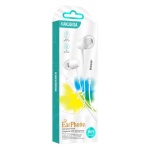 KAKUSIGA earphones με μικρόφωνο KSC-1303, 3.5mm σύνδεση, 10mm, 1.1m, λευκά - Image 3