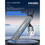 KAKUSIGA USB hub KSC-1416, 4x θυρών, USB 3.0, 5Gbps, USB σύνδεση, γκρι - Image 2