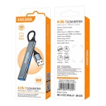 KAKUSIGA USB hub KSC-1416, 4x θυρών, USB 3.0, 5Gbps, USB σύνδεση, γκρι - Image 4