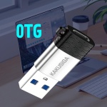 KAKUSIGA αντάπτορας USB-C σε USB KSC-1421, 5Gbps, 18W, γκρι - Image 2