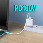 KAKUSIGA καλώδιο USB-C σε USB-C KSC-653, 100W, 480Mbps, 25cm, λευκό - Image 2