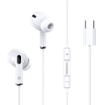 KAKUSIGA earphones με μικρόφωνο KSC-727, USB-C σύνδεση, 14.2mm, 1.2m, λευκά