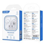 KAKUSIGA earphones με μικρόφωνο KSC-727, USB-C σύνδεση, 14.2mm, 1.2m, λευκά - Image 3