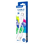 KAKUSIGA καλώδιο micro USB σε USB KSC-805, 2.4A, 480Mbps, 1m, λευκό - Image 3