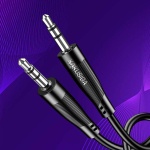 KAKUSIGA καλώδιο ήχου 3.5mm KSC-893, AUX, 1m, μαύρο - Image 2