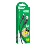 KAKUSIGA καλώδιο USB-C σε USB KSC-953, σιλικόνης, 3A, 480Mbps, 1m, μαύρο - Image 3