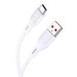 KAKUSIGA καλώδιο USB-C σε USB KSC-953, σιλικόνης, 3A, 480Mbps, 1m, λευκό