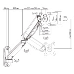 BRATECK επιτοίχια βάση οθόνης LDA32-112, 17-32", έως 9kg - Image 3