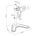 BRATECK βάση γραφείου οθόνης LDT57-T01, 17-32", έως 9kg - Image 4
