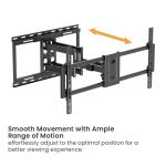 BRATECK επιτοίχια βάση τηλεόρασης LPA80-486A, 43-100", 80kg, heavy duty, full motion - Image 3