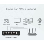 TP-LINK Desktop Switch LS105G, 5-port 10/100/1000Mbps, Ver. 1.0 - Image 4