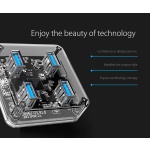 ORICO USB hub MH4U-U3, 4x θυρών, 5Gbps, διάφανο - Image 4