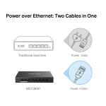 MERCUSYS Desktop Switch MS108GP, 8x 10/100/1000 Mbps, PoE+, Ver. 1.0 - Image 3