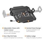 BRATECK βάση & ψύξη laptop NBH-8GL για βάση VESA, RGB, έως 17", μαύρη - Image 3