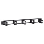 POWERTECH cable management NETW-0031 για rack 19"/1U, 5x γάντζοι, μαύρο