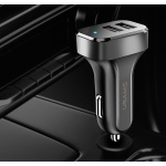 USAMS φορτιστής αυτοκινήτου C13 & καλώδιο Micro USB, 2x USB, 2.1A, μαύρο - Image 3