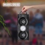 CELEBRAT φορητό ηχείο OS-01, 10W, 1200mAh, Bluetooth, FM, LED, μαύρο - Image 2