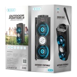 CELEBRAT φορητό ηχείο OS-01, 10W, 1200mAh, Bluetooth, FM, LED, μαύρο - Image 4