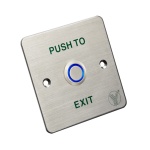 YLI ELECTRONIC χωνευτό μπουτόν PBK-814C με LED, 86 x 86mm, 3Α, ασημί