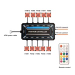 POWERTECH RGB fan controller PCF01-5C με ασύρματο χειριστήριο, 10 connectors - Image 2