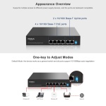 HIMAX PoE switch PS1402E-L, 4x Ethernet PoE & 2x Ethernet θύρες, έως 100Mbps - Image 5