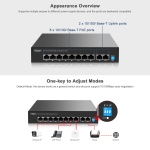 HIMAX PoE switch PS1802E-L, 8x Ethernet PoE & 2x Ethernet θύρες, έως 100Mbps - Image 5