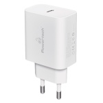 POWERTECH φορτιστής τοίχου PT-1043, USB-C, PD QC3.0, GaN, 30W, λευκός