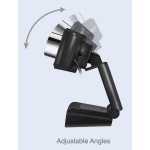 POWERTECH web camera PT-1078, 2.0MP Full HD, Plug & Play, 1.35m, μαύρη - Image 2