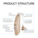 POWERTECH ακουστικό βαρηκοΐας PT-1095 με θήκη, επαναφορτιζόμενο, μπεζ - Image 3