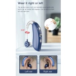 POWERTECH ακουστικό βαρηκοΐας PT-1096, επαναφορτιζόμενο, Bluetooth, μπλε - Image 2