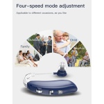 POWERTECH ακουστικό βαρηκοΐας PT-1096, επαναφορτιζόμενο, Bluetooth, μπλε - Image 3