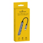 POWERTECH USB hub PT-1113, 4x θυρών, 5Gbps, USB-C σύνδεση, γκρι - Image 2