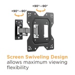 POWERTECH επιτοίχια βάση τηλεόρασης PT-1128, 23-43", έως 30kg, full motion - Image 2