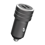 POWERTECH φορτιστής αυτοκινήτου PT-1149, 2x USB-C, 100W PD, γκρι - Image 2