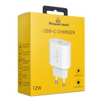 POWERTECH φορτιστής τοίχου PT-1150, USB-C, 12W, λευκός - Image 2