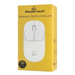 POWERTECH ασύρματο ποντίκι PT-1184, USB δέκτης, 1000DPI, λευκό - Image 4