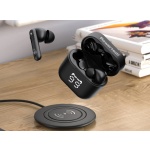 POWERTECH earphones με θήκη φόρτισης PT-1227, TWS, ENC, 30/480mAh, μαύρα - Image 2
