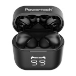 POWERTECH earphones με θήκη φόρτισης PT-1227, TWS, ENC, 30/480mAh, μαύρα - Image 3