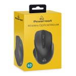 POWERTECH ασύρματο ποντίκι PT-1251, USB δέκτης, 1600DPI, μαύρο - Image 3