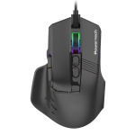 POWERTECH ενσύρματο gaming ποντίκι PT-1274, RGB φως, οπτικό, 12000DPI, μαύρο