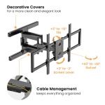 POWERTECH επιτοίχια βάση τηλεόρασης PT-1280, 43-100", έως 60kg, full motion - Image 2